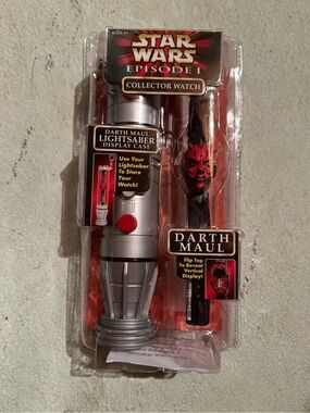 Star Wars Episode 1 Darth Maul collector watch with lightsaber display case 1999
